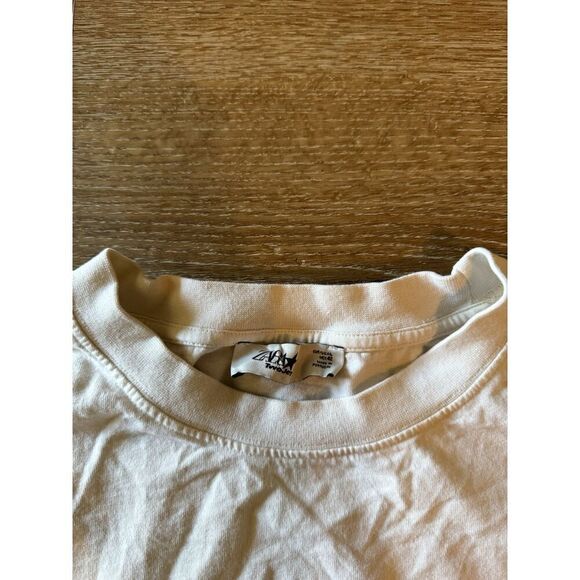 Zara X TwoJeys Mens White Short Sleeve Graphic T-shirt Size Large - Picture 3 of 3